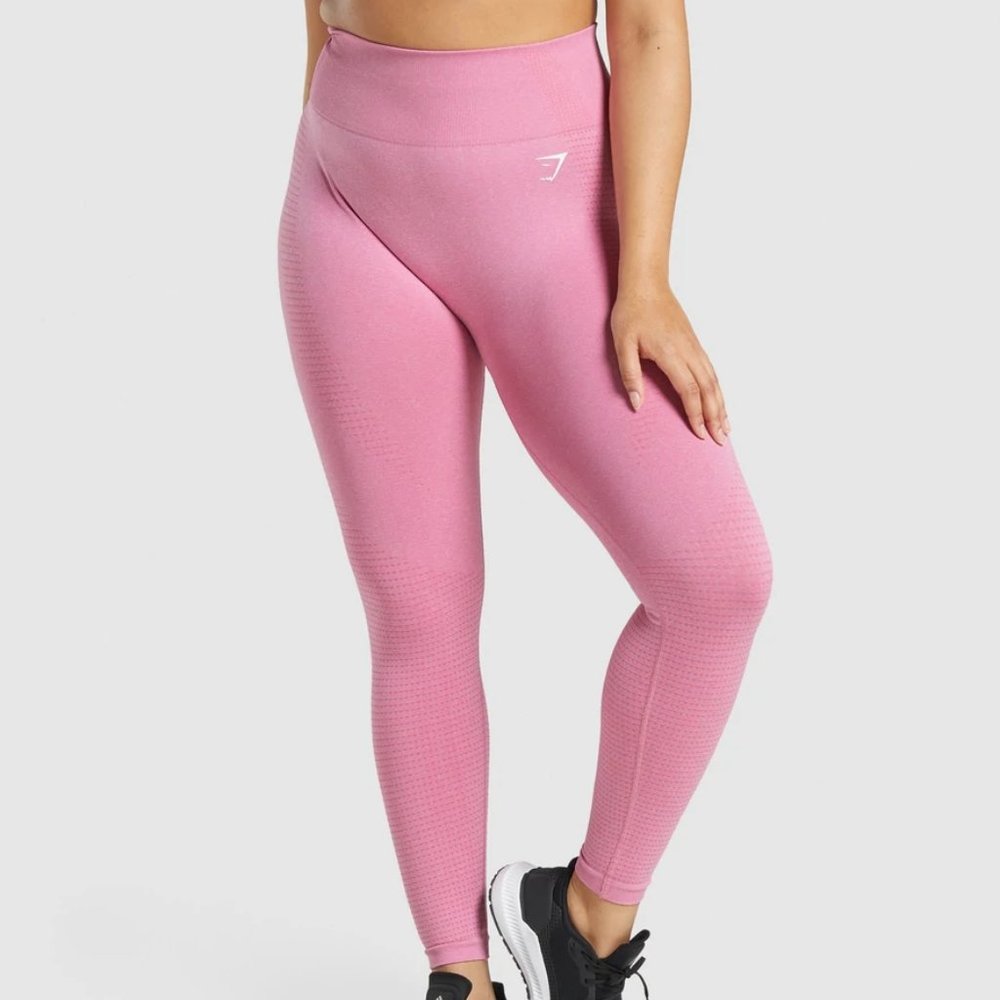 Gymshark Vital Seamless 2.0 Leggings - Pink Marl - M